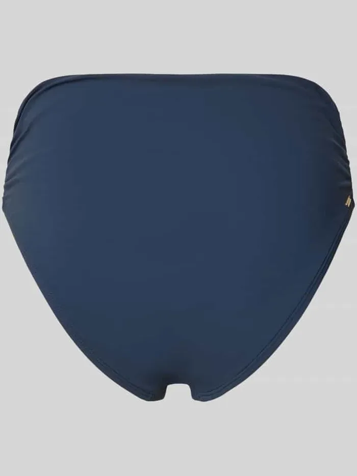 Barts High waist bikinislip met labeldetail model 'SOLID' blauw, foto 2
