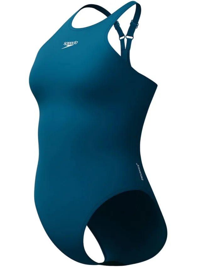 Speedo Dames/Dames Endurance+ V-uitgesneden eendelig badpak (Blauw), foto 2