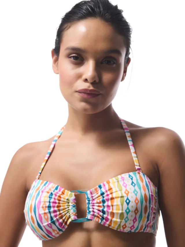 Penti Gestreepte Mae bandeau-bikinitop Veelkleurig
