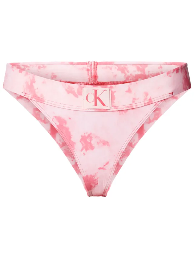 Calvin Klein Dames/Dames Tie Dye Diep uitgesneden Bikinibroekje (Roze)