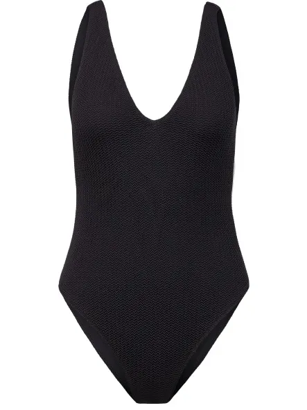Seafolly Sea Dive Deep V Neck One Piece badpak zwart