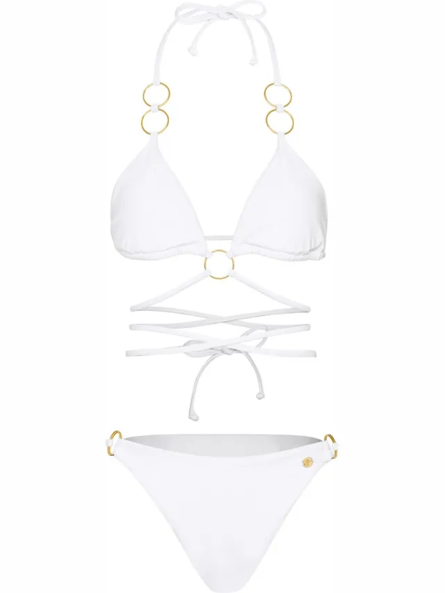 YW YEHWANG Bikini gouden ringen - White Wit