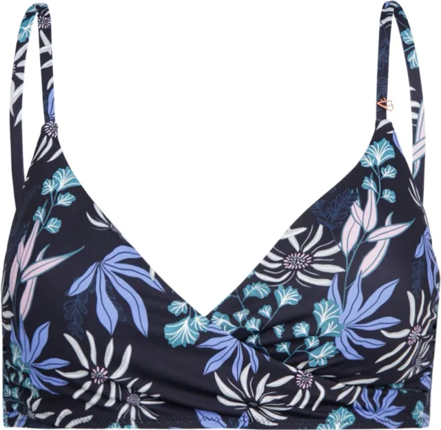 Brunotti Diamia-Print - Bikini Topje Zwart - Dames - Verstelbare Bandjes - Bralette Bikini Top - Uitneembare Padding - 34 Black