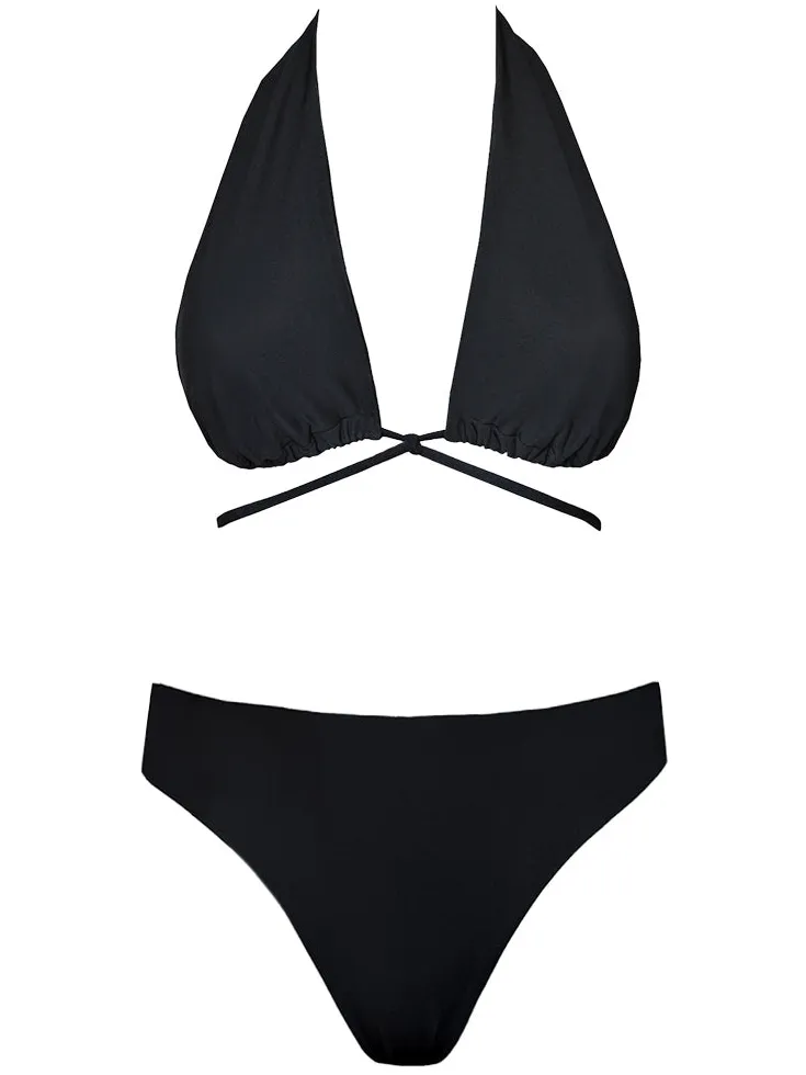 Anekdot dames vegan Bikini Set Versatile Skyline Slim Zwart, foto 2