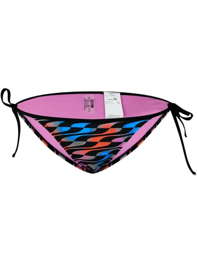Puma Dames Golfpatroon Zijstrik Bikini Onderstuk (Zwart), foto 2
