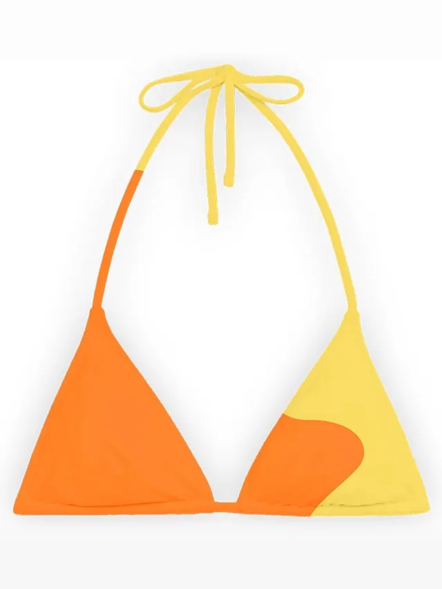 Sea'sons Official - Kleurveranderend - Triangle Bikini Top - Oranje-Geel