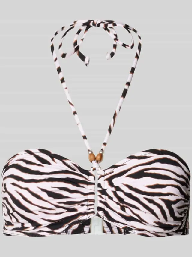 banana moon Halter-bikinitop model 'FADIO WILDJUNGLE' grijs, foto 2