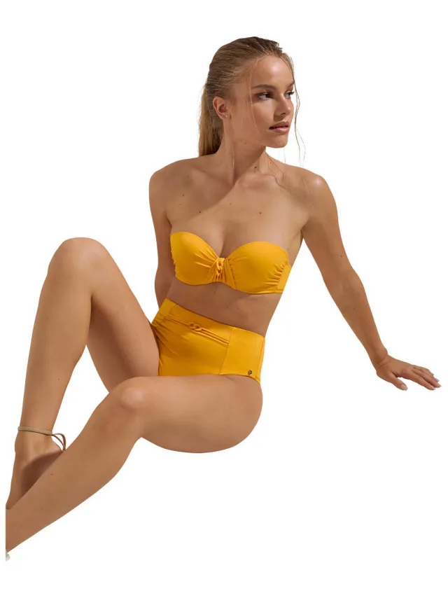 Lisca Palma bandeau-bikinitop geel