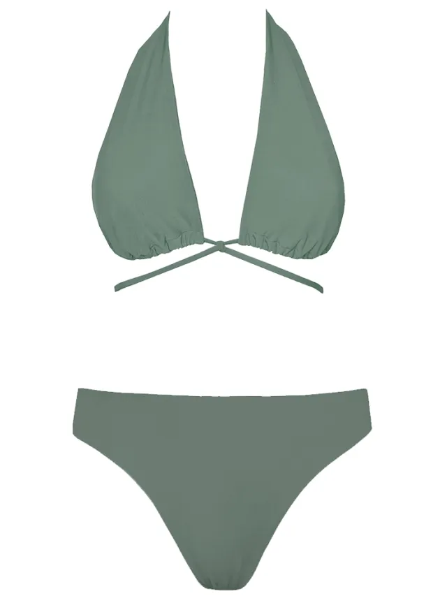Anekdot dames vegan Bikini Set Versatile Skyline Slim Saliegroen, foto 2