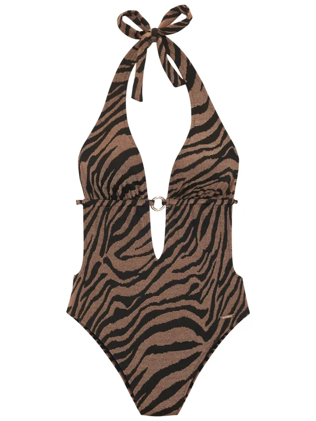 monokini bruin dierenprint, foto 2
