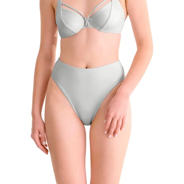 Lisca Blue Lagoon bikinitop met hoge taille grijs