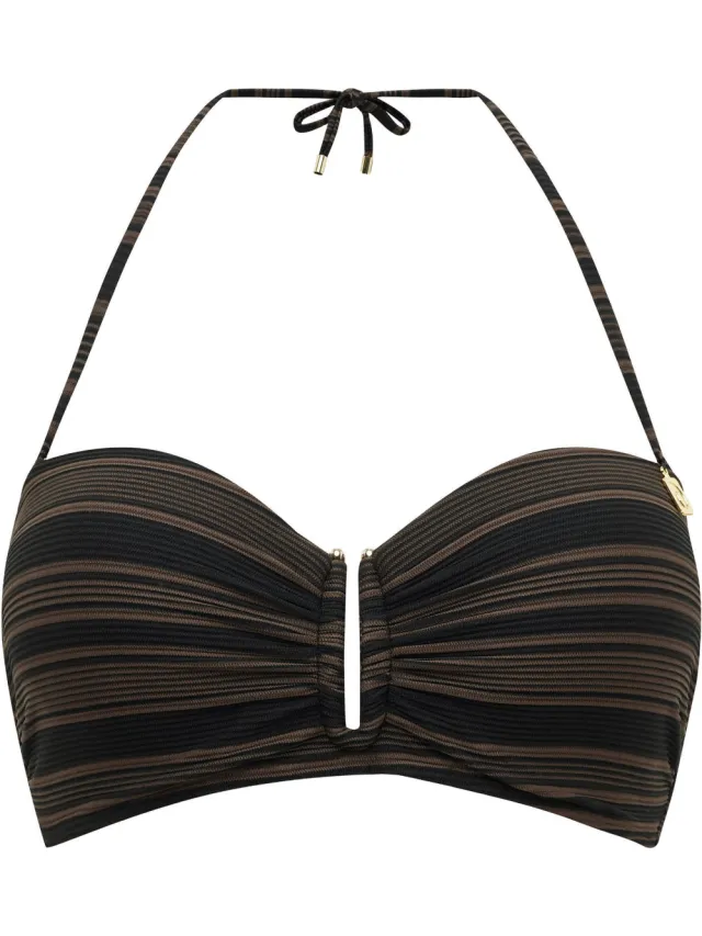 Annadiva The Valley voorgevormde strapless bandeau bikinitop zwart, foto 2