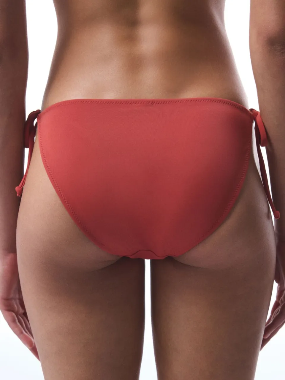 Penti Lage Taille Tie-Side Bikini Slip donkerrood, foto 2