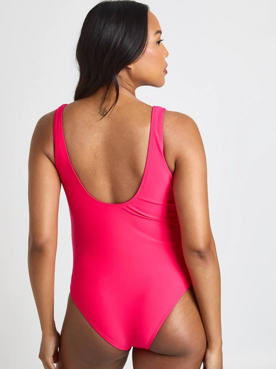 boohoo Dames Zwangerschaps Badpak Met Knoopdetail felroze, foto 2