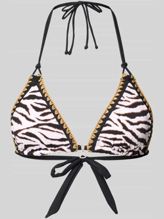 banana moon Bikinitop in all-over look model 'BLUCO WILDJUNGLE' Zwart