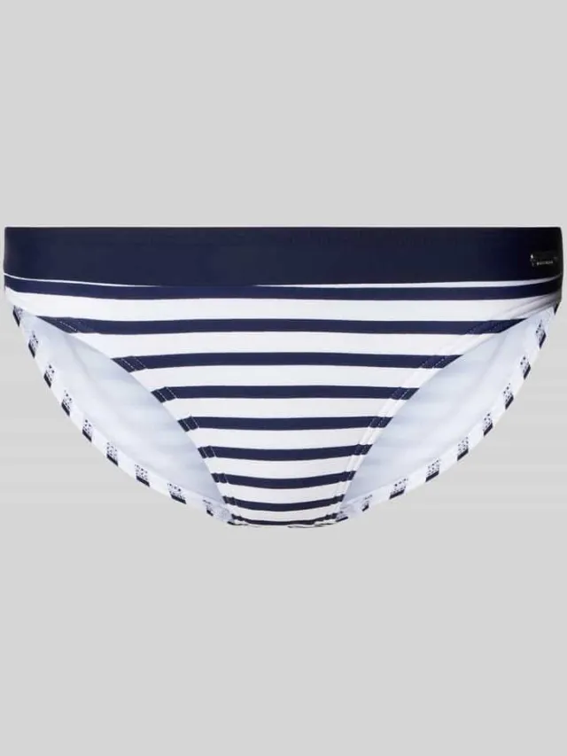 VENICE BEACH Bikinibroekje met labelapplicatie, model 'Summer' Donkerblauw