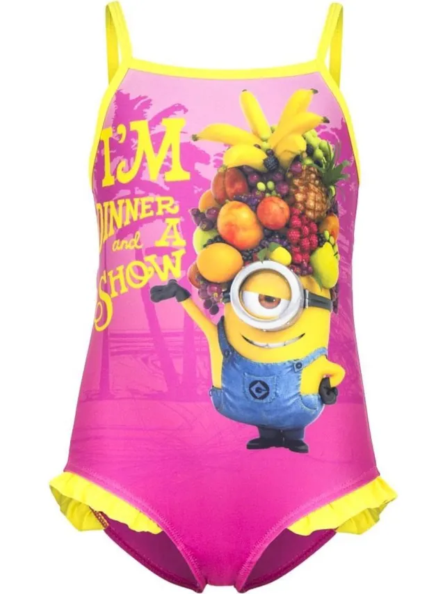 Minions Badpak van Minions Fruity Roze/Geel Mt 98 Fuchsia/Geel