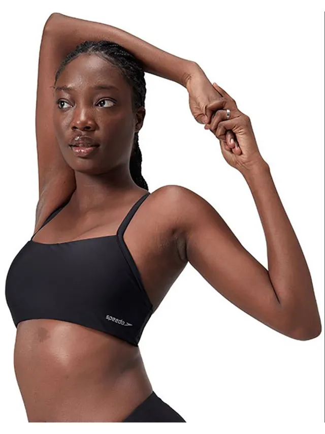 Speedo Solid Recordbreaker Bikinitop Zwart L Vrouw Anthracite