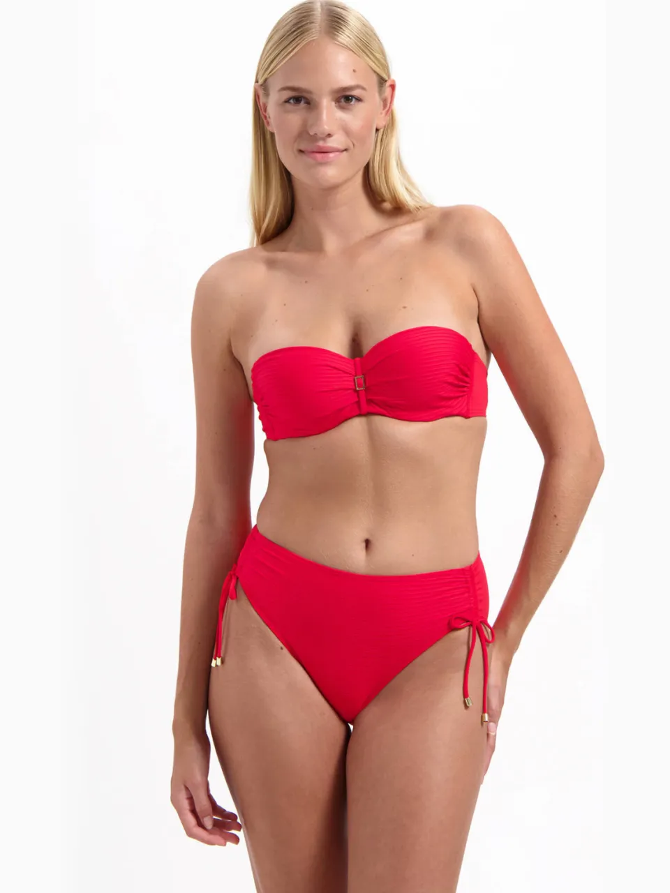 Cyell voorgevormde bandeau bikinitop rood