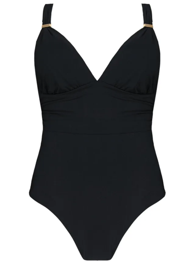 Barts Badpak Barts Women Solid Plunge Shaping One Piece Black Zwart