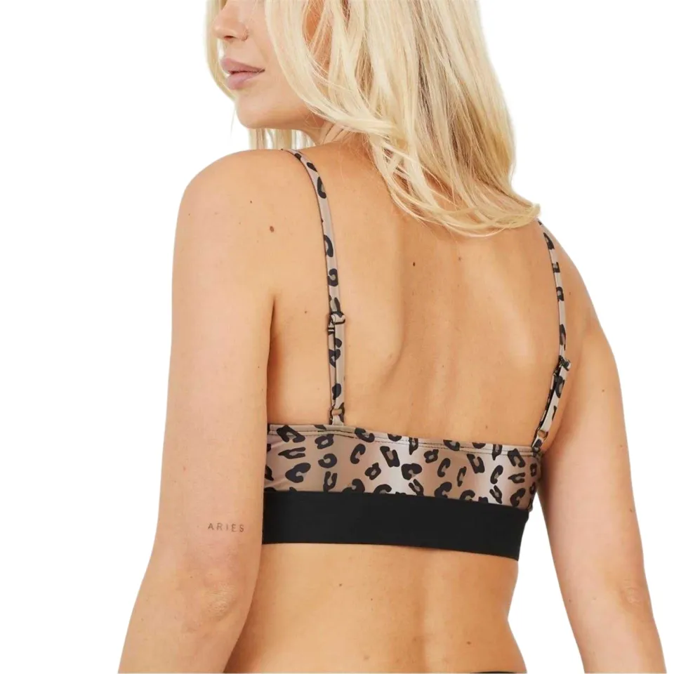 Brave Soul Bikinitop met luipaardprint voor dames (Zwart), foto 2