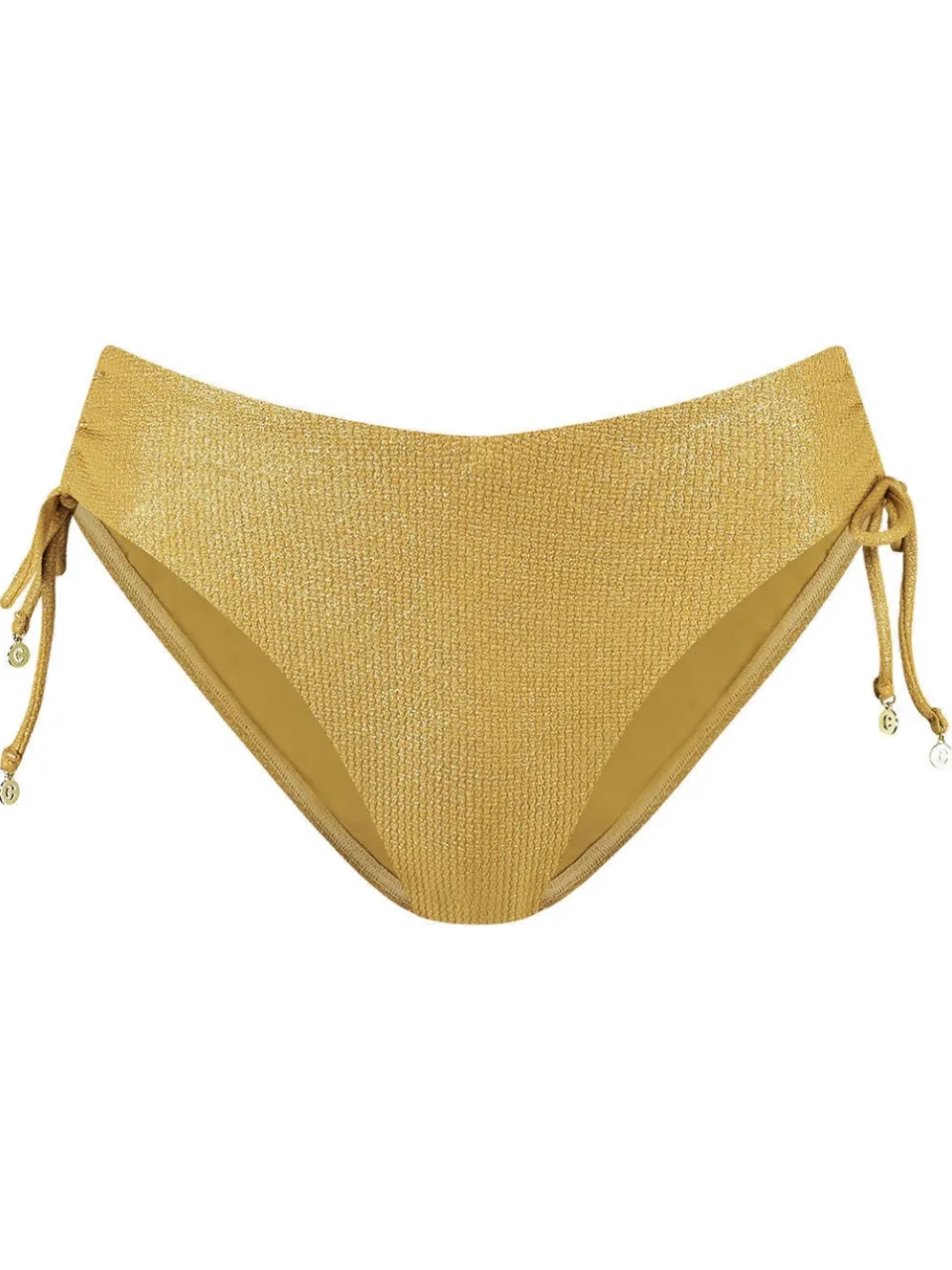 Cyell high waist Golden Hour bikinibroekje met lurex goud, foto 2