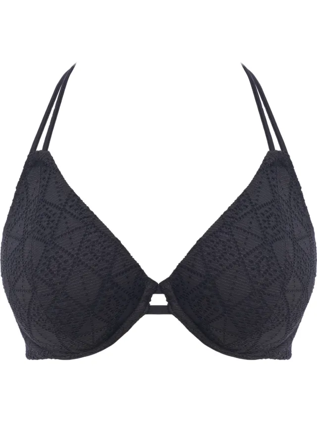 Freya Nomad Nights crochet halter bikinitop zwart, foto 2