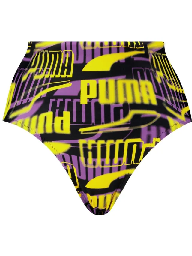 Puma Dames/Dames Abstract High Waist Bikini Bottoms (Zwart)