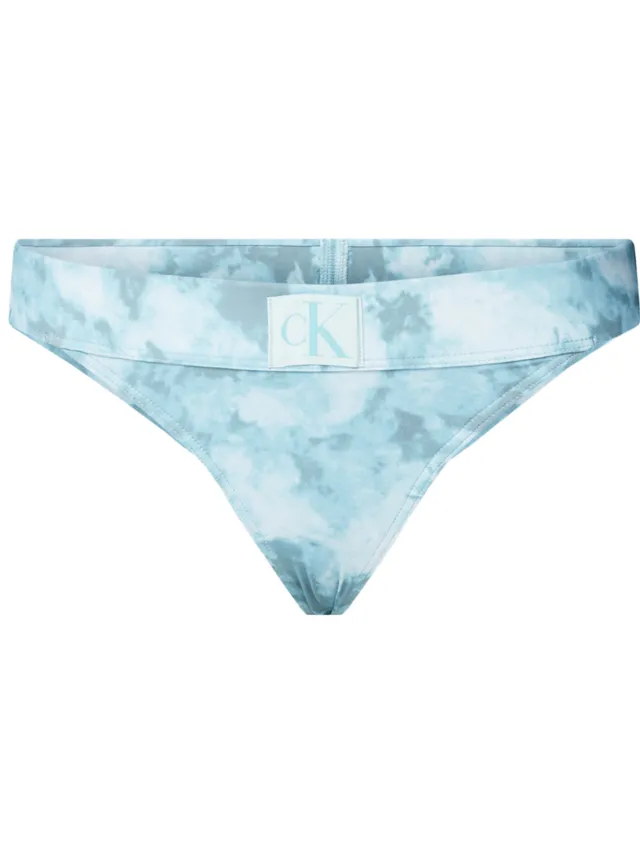 Calvin Klein Dames/Dames Tie Dye Diep uitgesneden Bikinibroekje (Blauw)