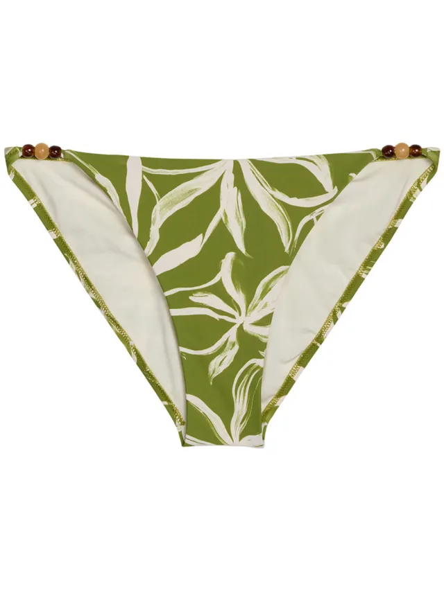 Marc O'Polo Vrouwen Bikini broekjes Abstract Flower kaki, foto 2