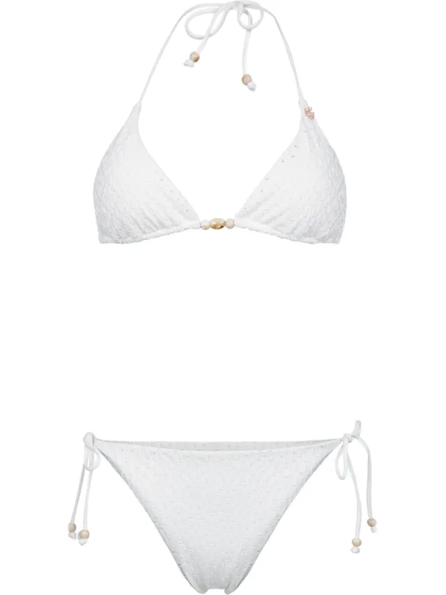 Brunotti Vievette-Broidery - Bikini Snow - Dames - Triangel Bikini Set - Small Coverage - 38