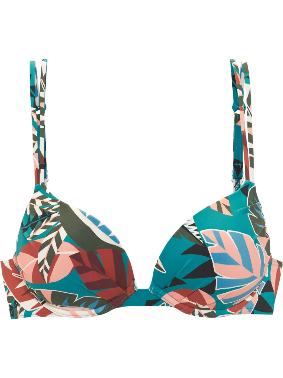 push-up bikinitop crème geprint, foto 2