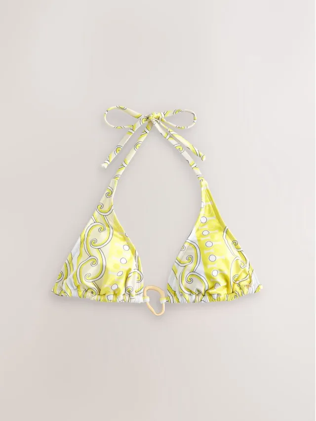 Next Dames - Driehoekige bikinitop met hardware - Geel