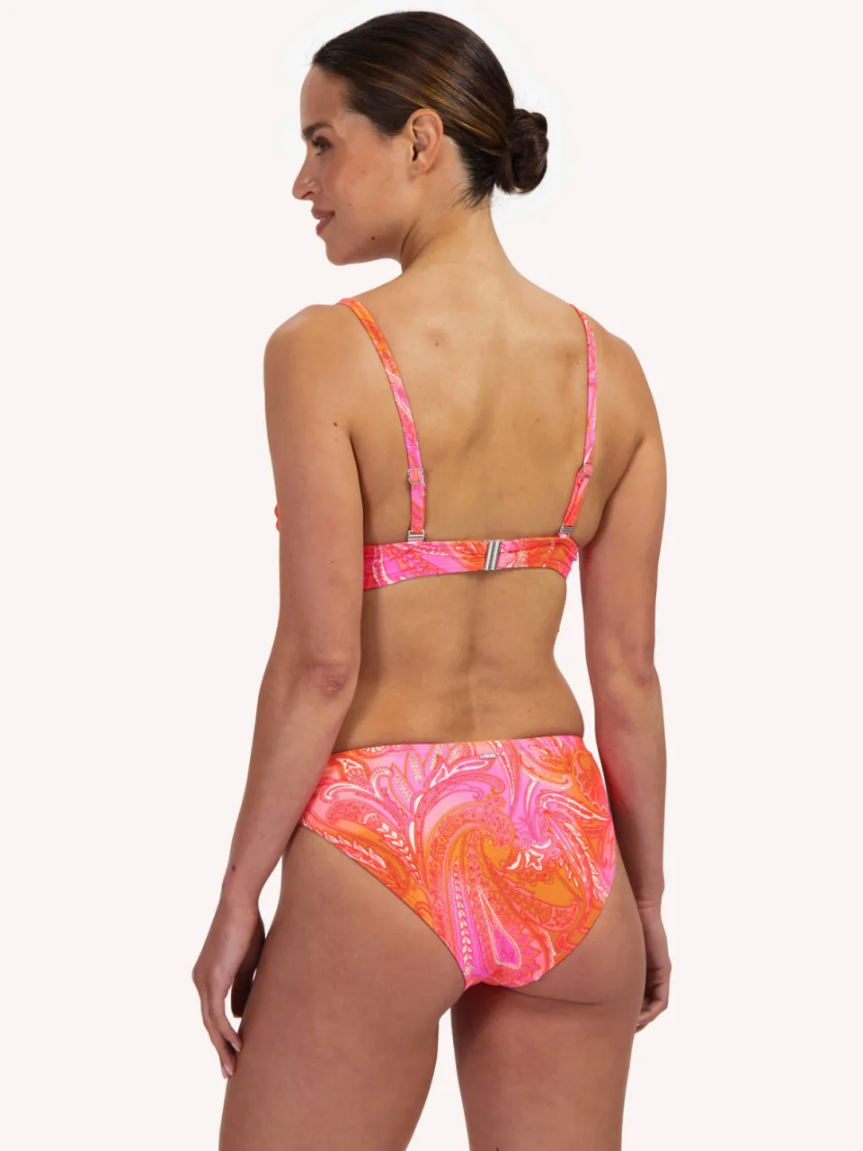Cyell voorgevormde bandeau bikinitop roze/oranje, foto 6