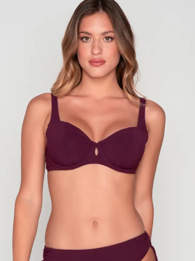 Luna Splendida Blue Sense balconnet-bovenstuk bordeaux Rood