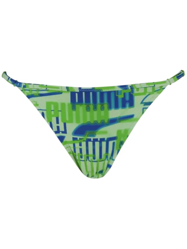 Puma Dames/Dames Repeat Logo Side Tie Bikinibroekje (Groen)