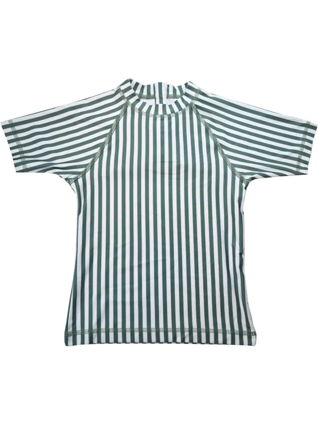 Slipstop UV Shirt – Greenbay stripe - 3-6 mnd Groen; Wit