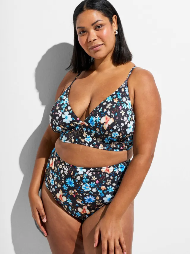 Zizzi high waist bikinibroekje CAANNE zwart/multi, foto 6