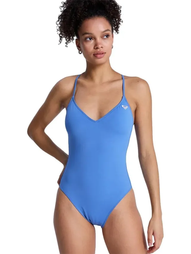 Roxy Sd Essentials Athletic Zwemkleding Blauw S Vrouw Dutch Blue