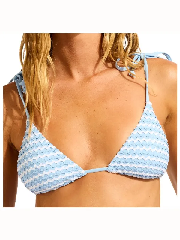 Seafolly Women's Mesh Effect Bustier Bandeau - Bikinitop, oranje