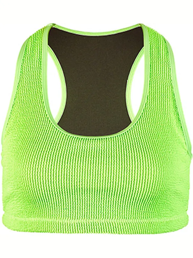 Beco crinkle bikini topje - neon groen