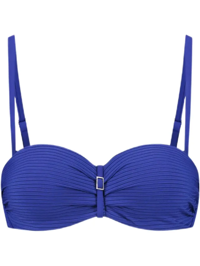 Cyell voorgevormde bandeau bikinitop blauw, foto 2