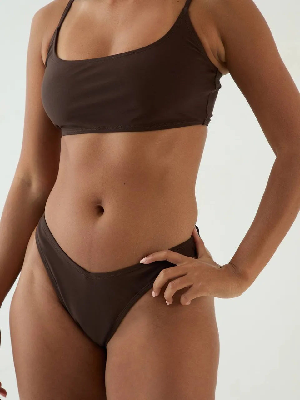 Dames Dsgn Studio V-voorpand Bikinibroekje chocoladebruin, foto 4