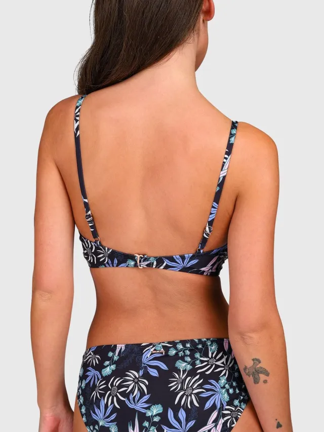 Brunotti Stefana-Print - Bikini Topje Zwart - Wired Bikini Top Dames - Aanpasbare Bandjes - Mix & Match Black
