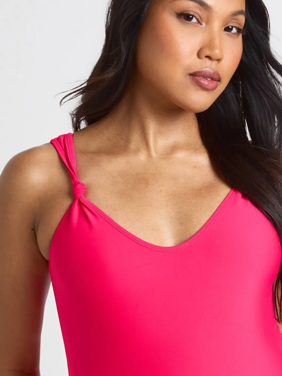 boohoo Dames Zwangerschaps Badpak Met Knoopdetail felroze, foto 4
