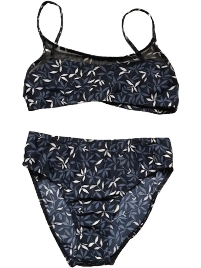 Tweka bikini set maat 40/42 zwart zwart/grijs