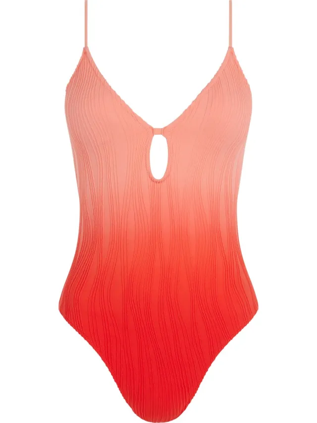 Chantelle One size fits all - badpak met een diepe bh zonder beugel en met uitneembare cups Oranje