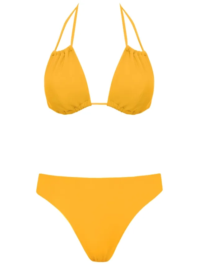 Anekdot dames vegan Bikini Set Low Versatile Skyline Slim Geel
