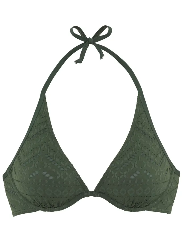Beugelbikinitop olijf, foto 2