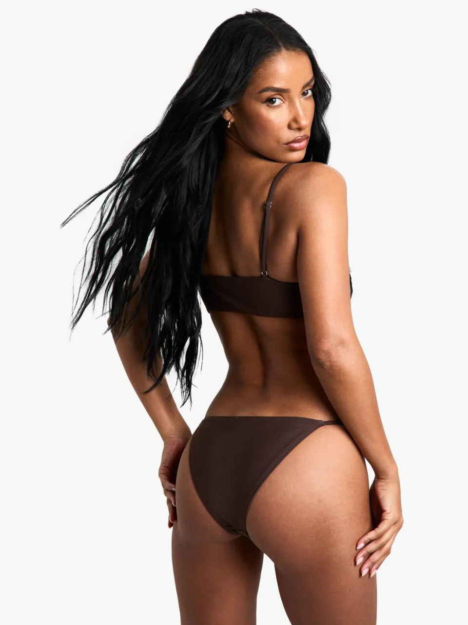 boohoo Dames Swimwear Essentials Tanga Brief chocoladebruin, foto 2